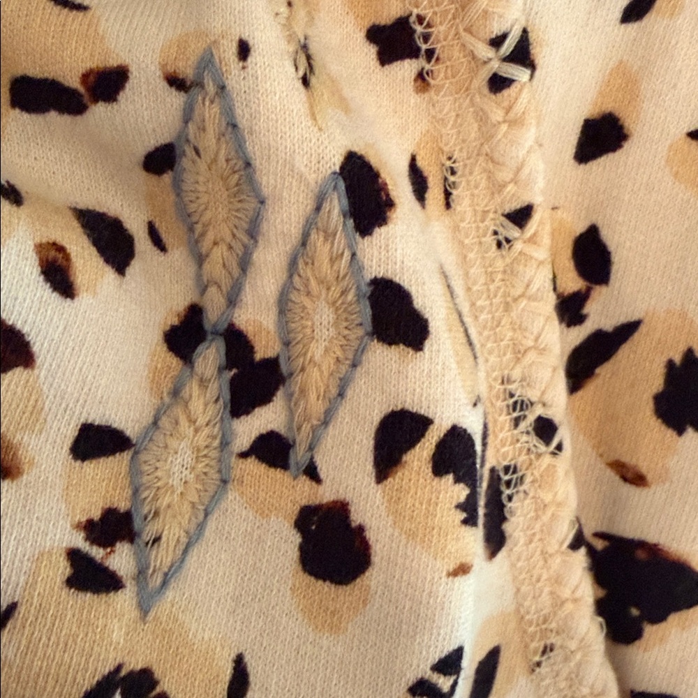 JOHNNY WAS SET Embroidered Animal Print Bomber Jacket/Joggers Large $425 - Picture 12 of 15